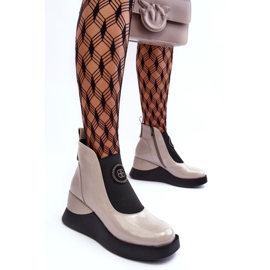 Kilstövlar i läder S.Barski MR870-22 Ljusgrå 3