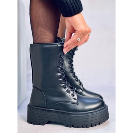 Snörstövlar på hög Rage Black sula svart 2