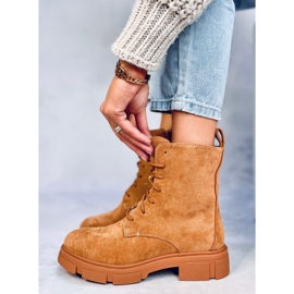 Zoe Camel-snörningsarbetare brun 1