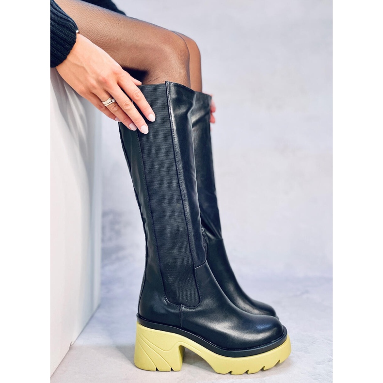 Stövlar med färgade sulor från Woods BLACK/BLUE svart 2