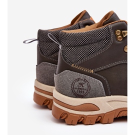 Trapper vandringsskor med snörning för män Grå Salomene 2