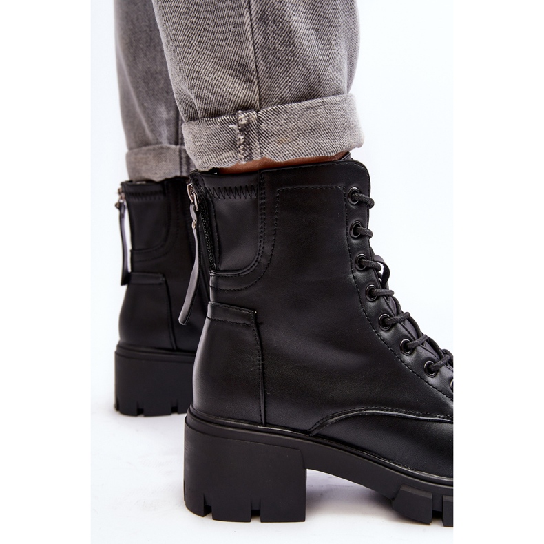 Vinceza Isolerade arbetsstövlar med dragkedja för kvinnor Svarta från Evrarda 1