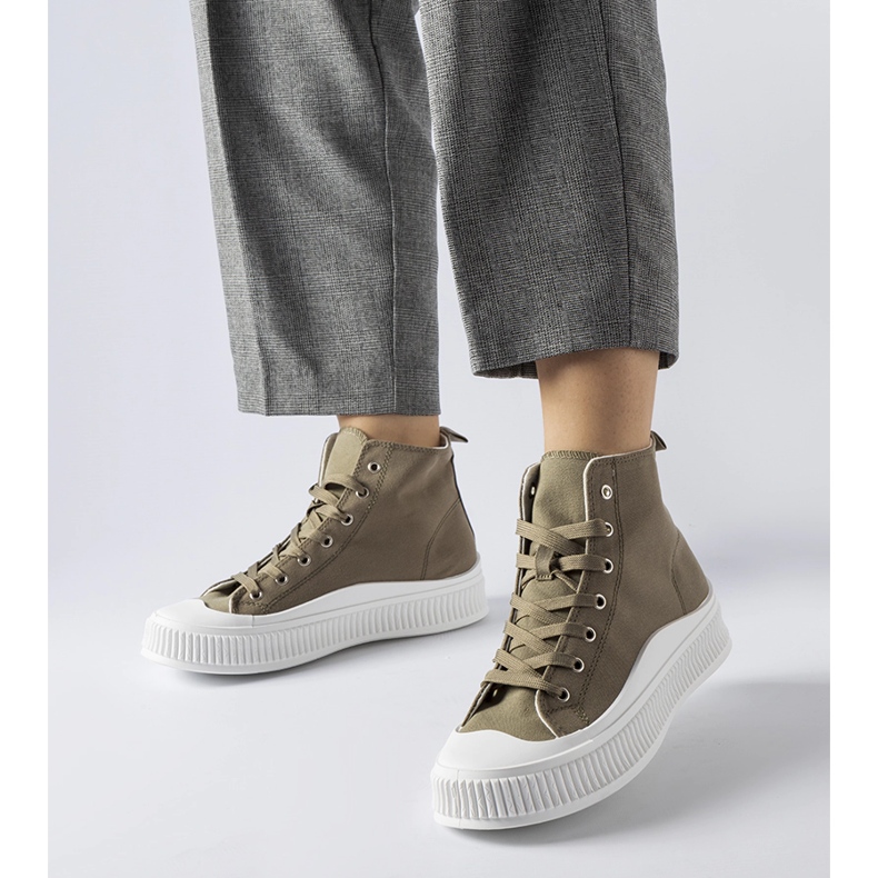 Gröna högplattformssneakers från Guerrino 1