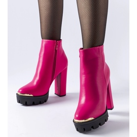 Inna Pepe rosa ankelboots med dekorativ tå 1