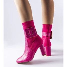 Enrice sockstövlar i rosa djurtryck 1