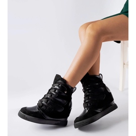 Svarta Pantaleone wedge sneakers 1