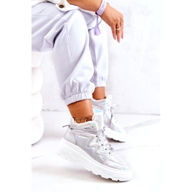 Kvinnors silverisolerade sportskor silver- 1