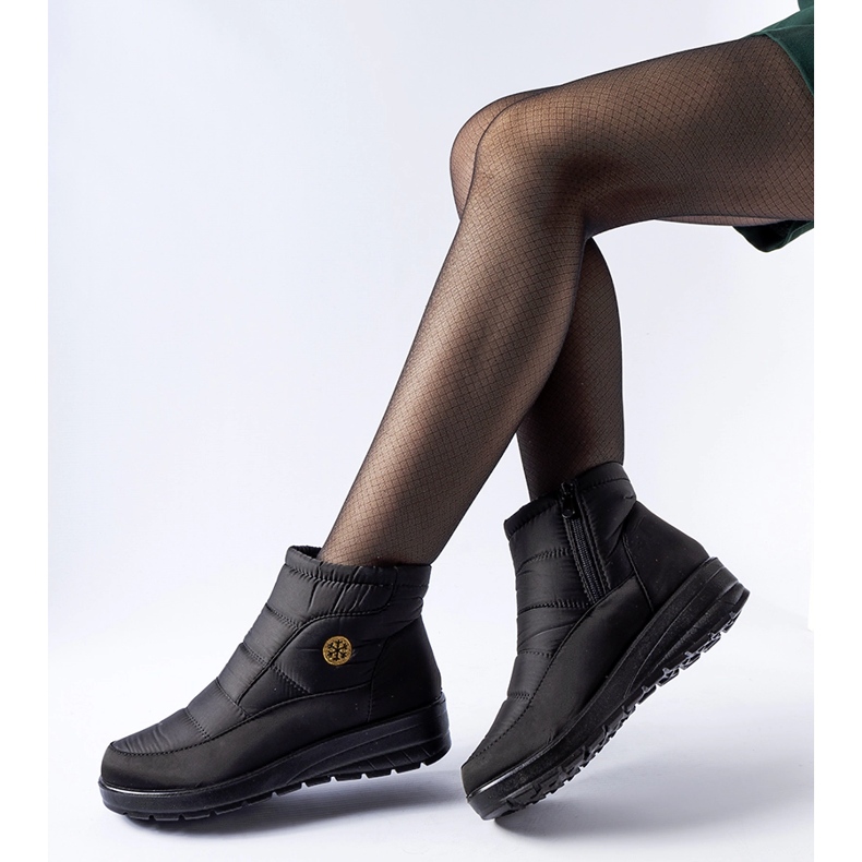 Svarta snökängor med låg kil Vittore 1