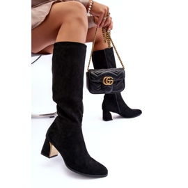 Seastar Mockastövlar över knäet med svarta höga klackar 6