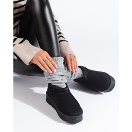 Svarta Shelovet korta snökängor för plattform 1