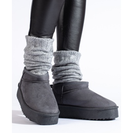 Grå Shelovet korta snökängor för plattform 1