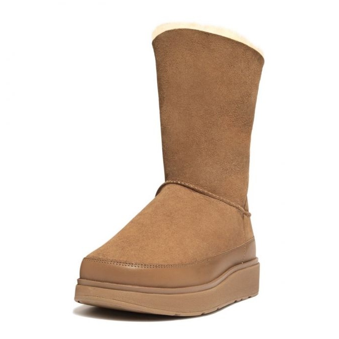 FitFlop GEN-FF Korta dubbelsidiga Shearling-stövlar W GO9-A69 brun 1