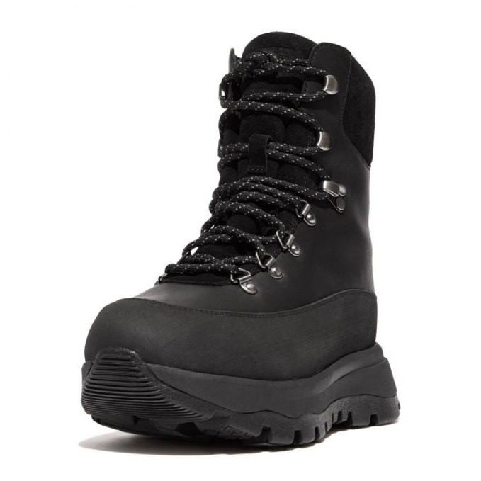 FitFlop Neo-D-Hyker vattentät tyg/mocka promenadstövlar W GP3-090 svart 1