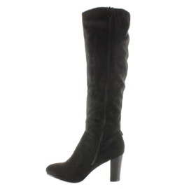 Höga klackar med fransar H615 Svart 1