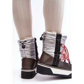 Snöskor för kvinnor med tjock sula Vegan D.Franklin DFSH371006 Silver 1