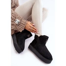 Vegan vattentät plattform snöstövlar D.Franklin DFSH371004 Svart 1