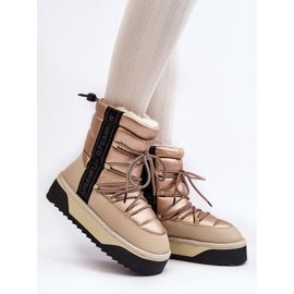 Snöskor för kvinnor med tjock sula Vegan D.Franklin DFSH371006 Beige 2