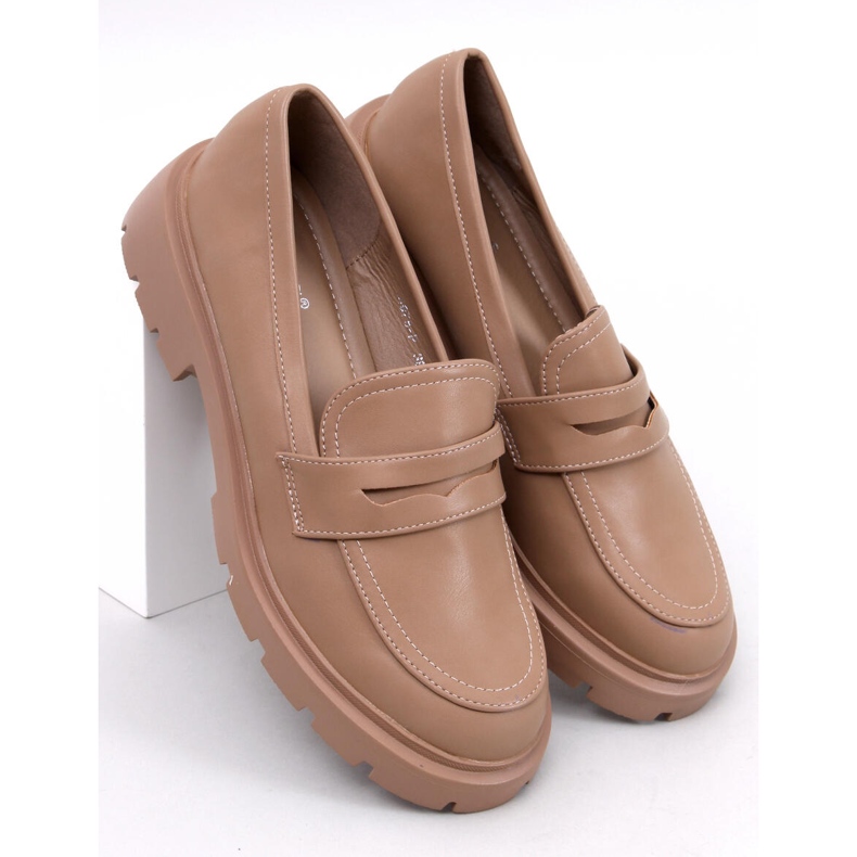 Andral Khaki plattform loafers beige 1