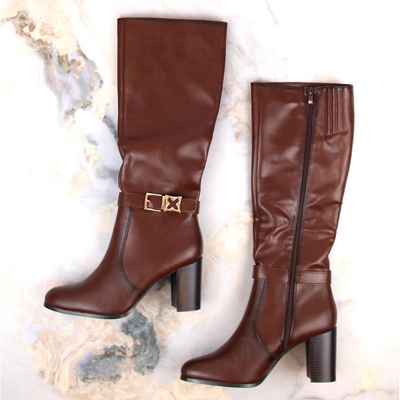 Isolerade bruna stövlar för kvinnor från Sergio Leone KZ103 1