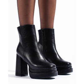 Shelovet svarta högklackade ankelboots 1