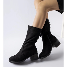 Svarta isolerade korta Croquetaigne-stövlar 1