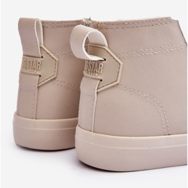 Isolerade barnsneakers med dragkedja Big Star MM374012 Ljusbeige 2