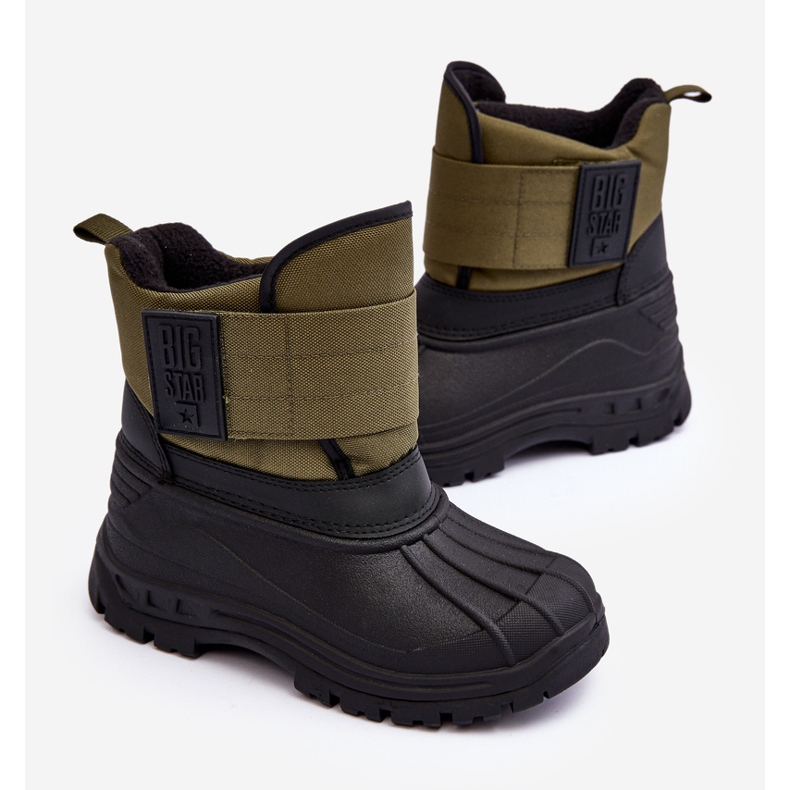 Kardborreisolerade snöstövlar för barn Khaki Big Star MM374123 grön 2