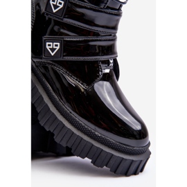 FR1 Lackade, isolerade flickstövlar, Svart Rilina 1