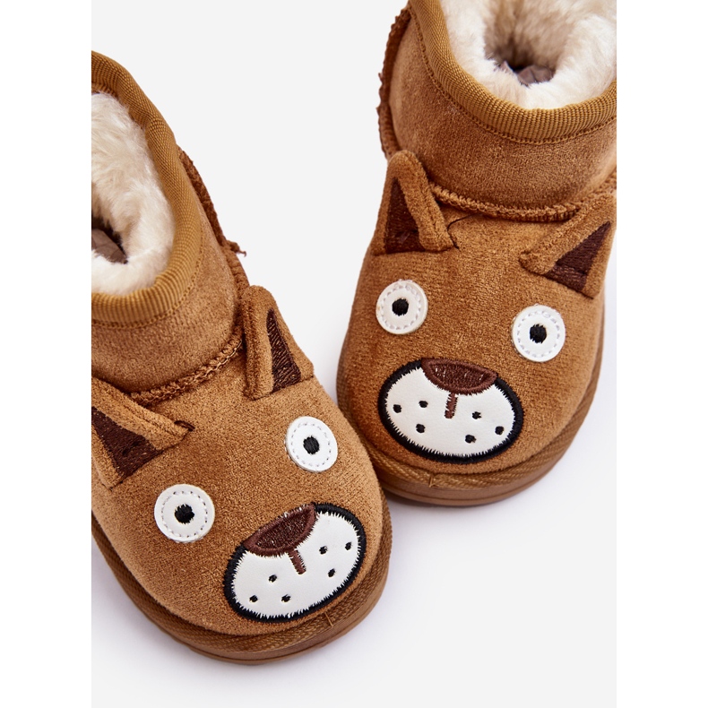 FR1 Barns isolerade Camel Snow Boots Vavena brun 1