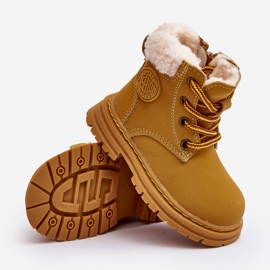 Barnfångare Camel Marialee Zipper Boots med fårskinn brun 1