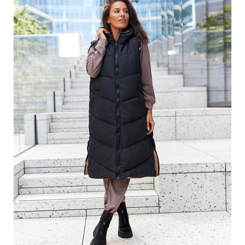 Svarta isolerade stövlar med Azzurra-dragkedja 1