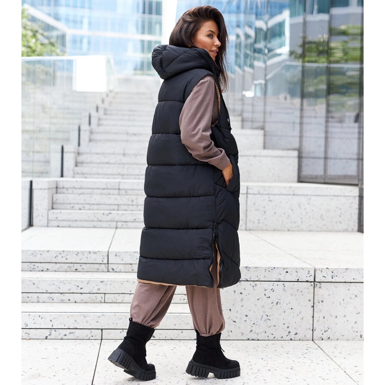 Svarta isolerade stövlar med Azzurra-dragkedja 2