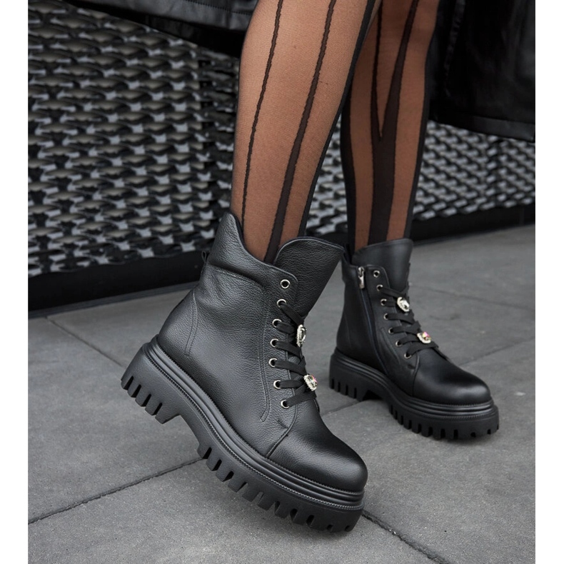 Karino svarta läderisolerade stövlar 1