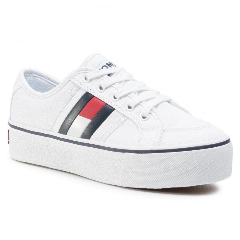 Tommy Hilfiger Tommy Jeans Flatform Flag Sneaker EN0EN00944-YBR vit 1