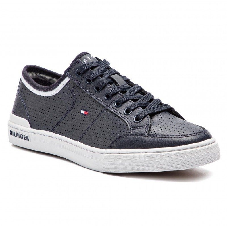 Tommy Hilfiger Core Corporate Leather Sneaker M-skor FM0FM00552-403 blå 1