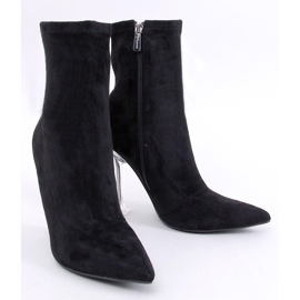 Merrisa Svarta genomskinliga högklackade ankelstövlar 1