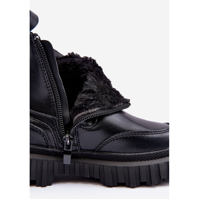 Barns varma dragkedjestövlar Svart Jolynn 2