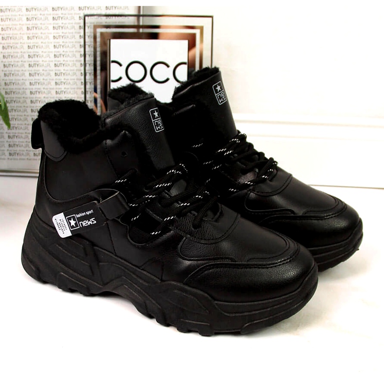 News Dam Isolerade Sneakers Snow Boots Svart 3