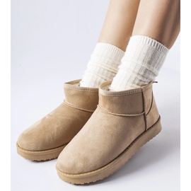 Beige isolerade korta snökängor från Guglielma 1