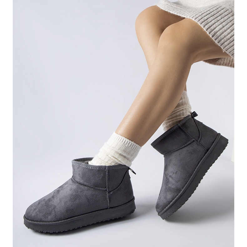 Grå isolerade korta snöstövlar från Guglielma 1