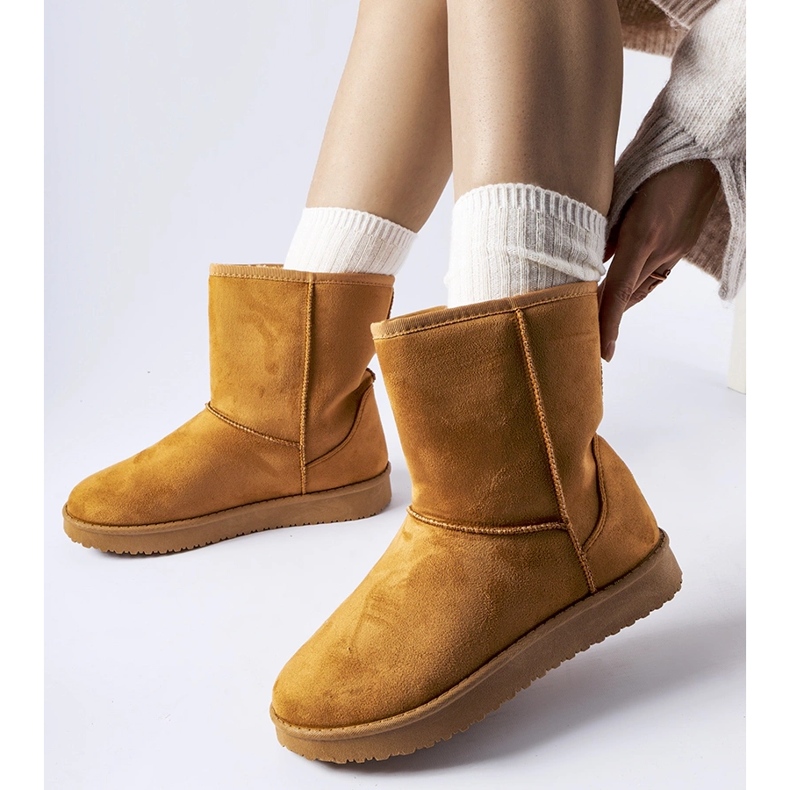 Karamellisolerade klassiska Libero snöstövlar brun 1