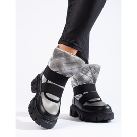 Shelovet snöstövlar för kvinnor silversvarta 2