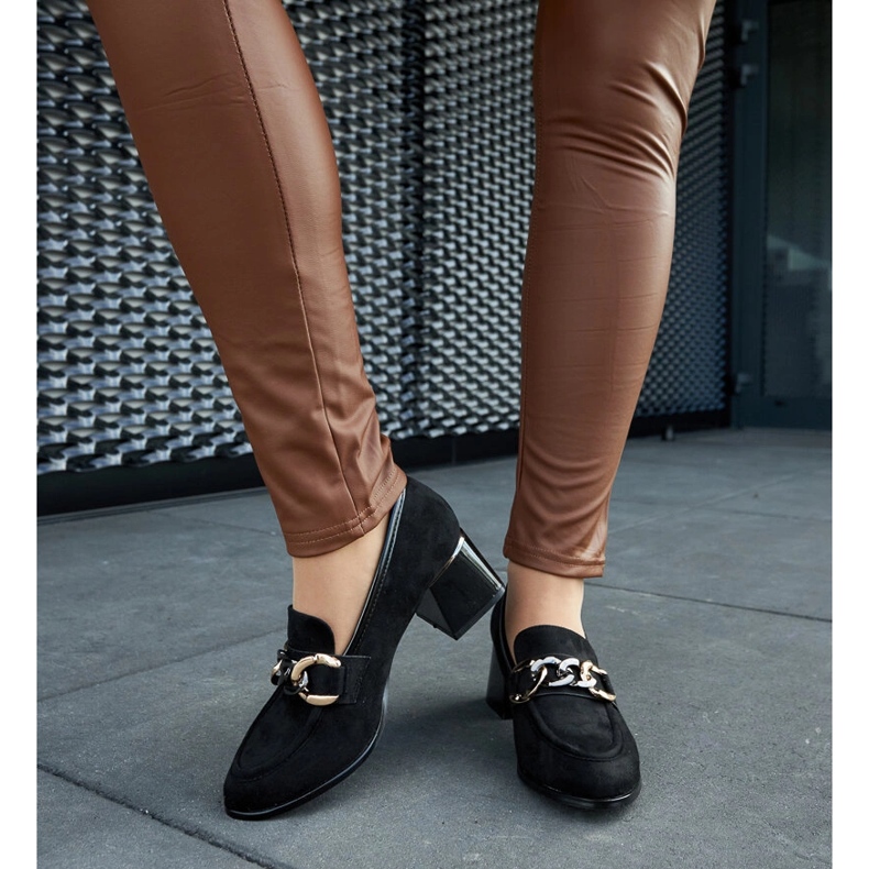 Svarta pumps med eko-mockablock 1