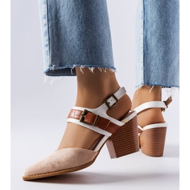 Beige stilettpumps från Hardouin 1