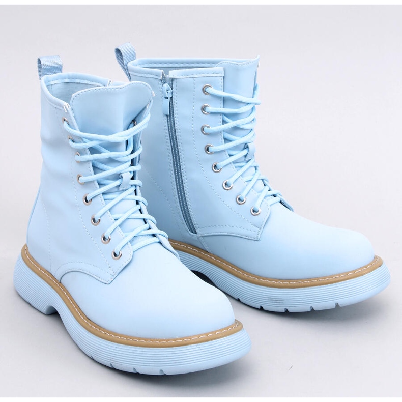 Peddy Blue ankelboots med snörning blå 1