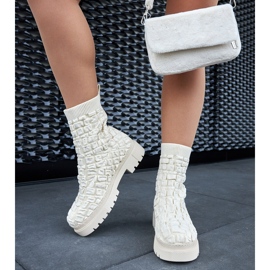 Beige stövletter med ovandel från Arlington 1