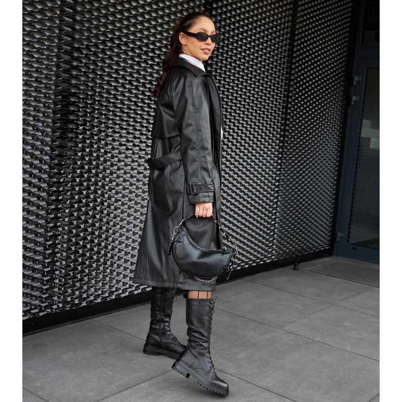 Svarta montepianoarbetare med hög snörning 1