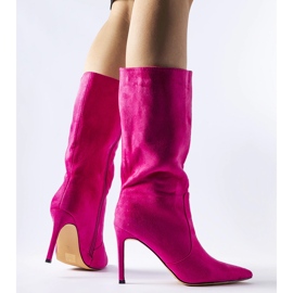 Rosa isolerade högklackade stövlar från Rosaria 1