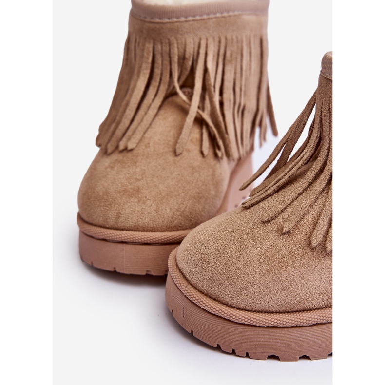 Isolerade barnsnöskor med dekorativa fransar Beige Nimia 1