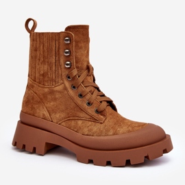 Camel Gordts Trapper Boots för kvinnor brun 4